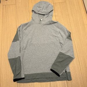 Lululemon Synth Hoodie Men's Large Black Gray French Terry Mesh Stretch